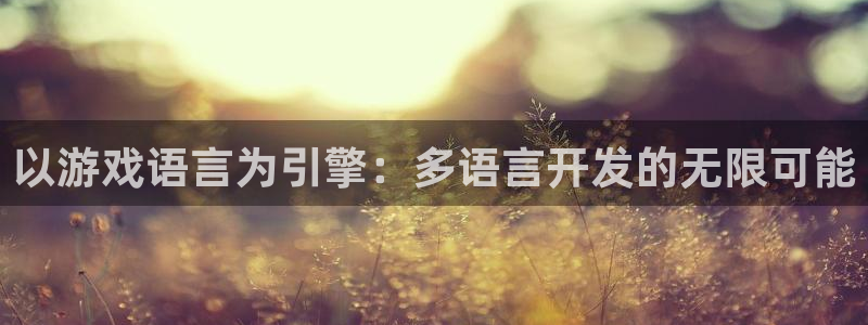 沐鸣2开户地址：以游戏语言为引擎：多语言开发的无限可能